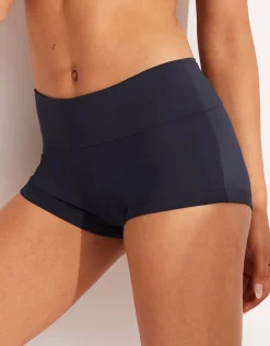 Collective Roll Top Boyleg Bikini Pant - Black