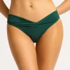 Collective Twist Band Hipster Bikini Pant - Evergreen