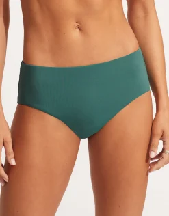 Collective Wide Side Retro Bikini Pant - Evergreen
