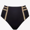 Construction High Waist Bikini Pant - Black