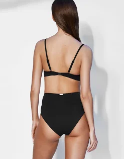 Construction High Waist Bikini Pant - Black