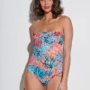 Coral Bandeau Swimsuit
