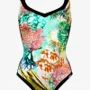 Coral Paradise Moulded Swimsuit - White Reef