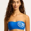 Corfu Bustier Bandeau Bikini Top - Azure