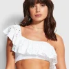 Costa Bella One Shoulder Bikini Top - White