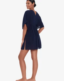 Crinkle Tunic Beach Dress - Dark Navy