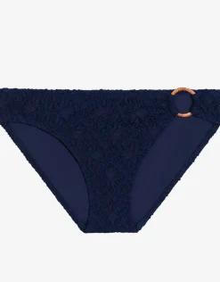Crochet Rattan Ring Bikini Pant - Navy
