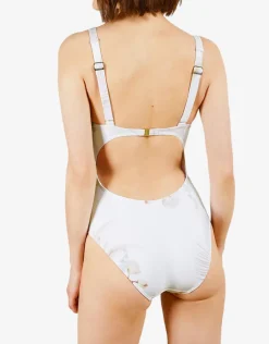 Daizey Cupped Panel Swimsuit - White