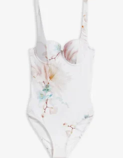 Daizey Cupped Panel Swimsuit - White