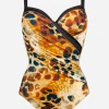 Desert Sunset Moulded Underwired Swimsuit - Terracotta Leo