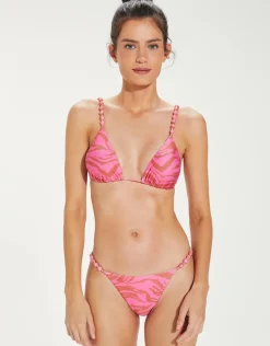 Diani Beads Parallel Tri Bikini Top - Pink