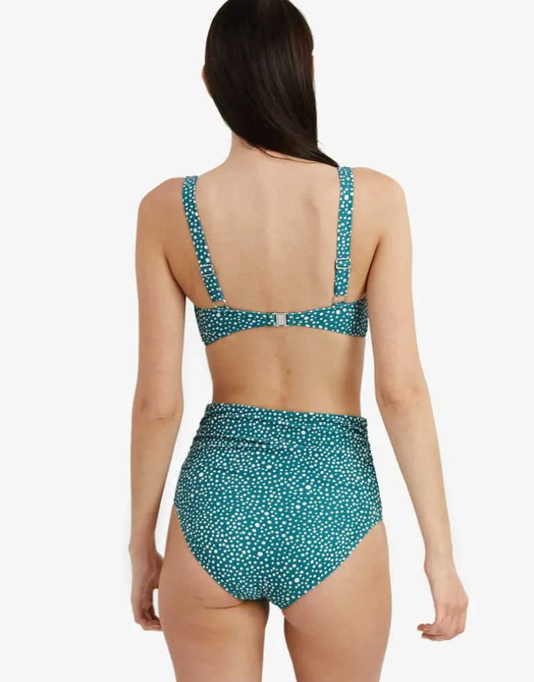 Ditsy Dots Chara Bikini Pant - Deep Jungle