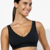 Eco Shape Bralette Crop Bikini Top - Black