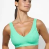 Eco Shape Bralette Crop Bikini Top - Lush Lime