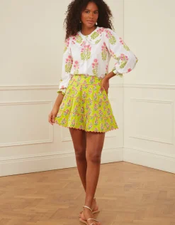 Elsie Mini Skirt - Lime Tulip