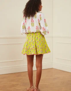 Elsie Mini Skirt - Lime Tulip