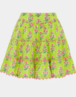 Elsie Mini Skirt - Lime Tulip