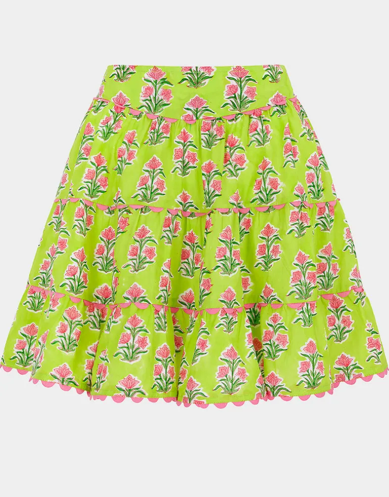Elsie Mini Skirt - Lime Tulip