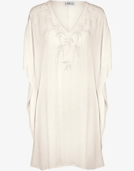 Embroidered Kaftan - Off White
