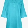 Embroidered Tunic - Turquoise