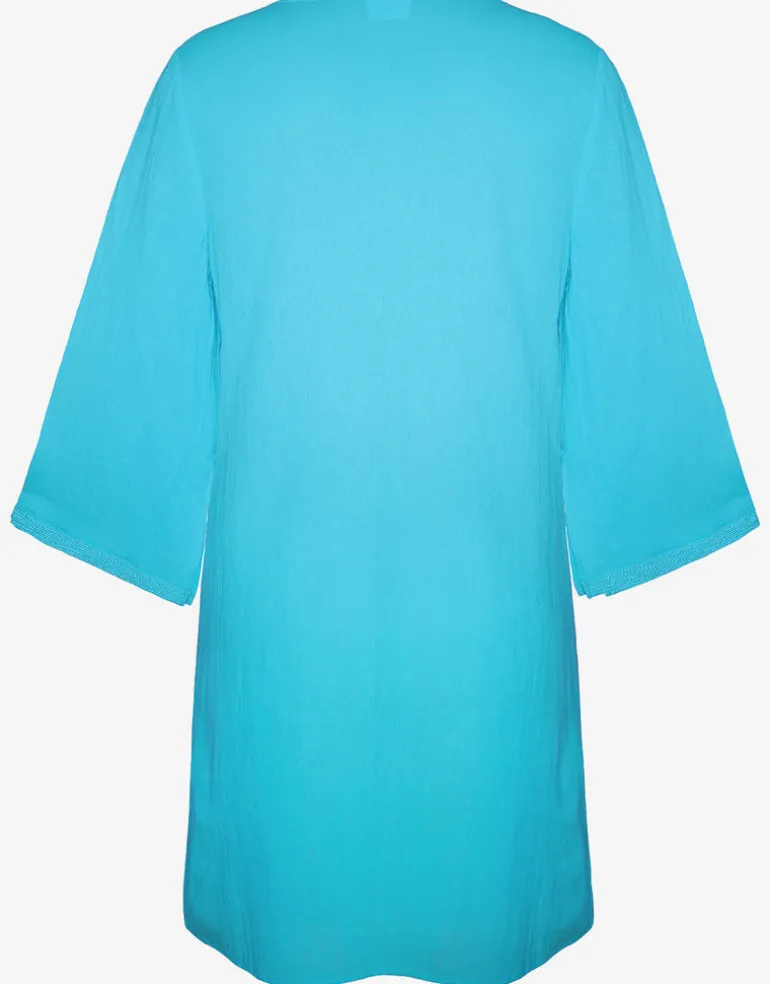 Embroidered Tunic - Turquoise