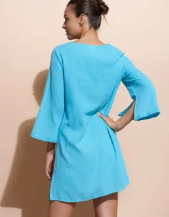 Embroidered Tunic - Turquoise