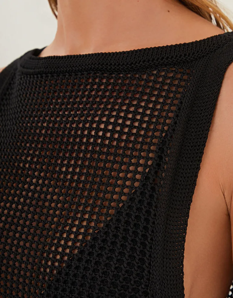 Erika Short Cover Up - Black