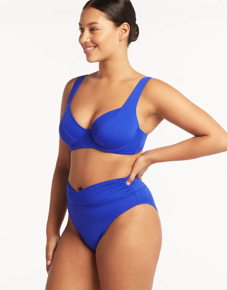 Essentials Underwired C/D Cup Bikini Top - Cobalt