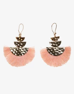 Fan Earrings - Pink