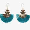Fan Earrings - Teal