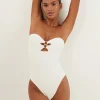 Firenze Jolie Bandeau Swimsuit - White