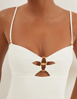 Firenze Jolie Bandeau Swimsuit - White