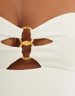 Firenze Jolie Bandeau Swimsuit - White