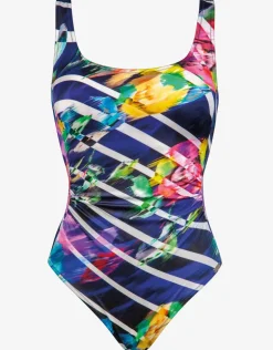 Flower Glow Swimsuit - Maritim Neon