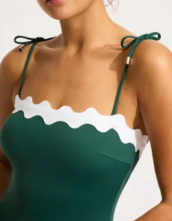 Gia Ric Rac Swimsuit - Evergreen