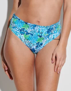 Haiti Maxi Fold Bikini Pant - Turquoise