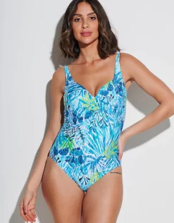 Haiti Wrap Front Swimsuit - Turquoise