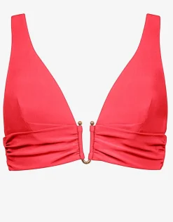 Honesty Banded Bikini Top - Flame