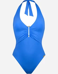 Honesty Halter Swimsuit - Horizon Blue