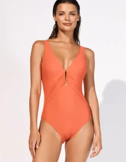 Honesty Underwired Swimsuit - Flame