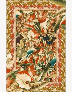 Hypnotic Silk Pareo - Sepia Leaves