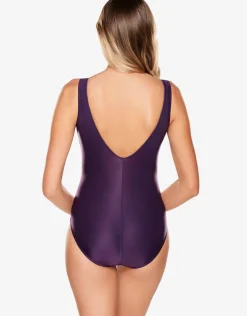 Illusionist Crossover Swimsuit - Sangria