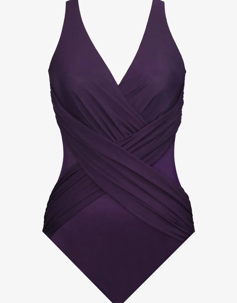 Illusionist Crossover Swimsuit - Sangria