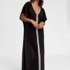 Inca Abaya Dress - Black and White