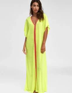 Inca Abaya Dress - Lemon