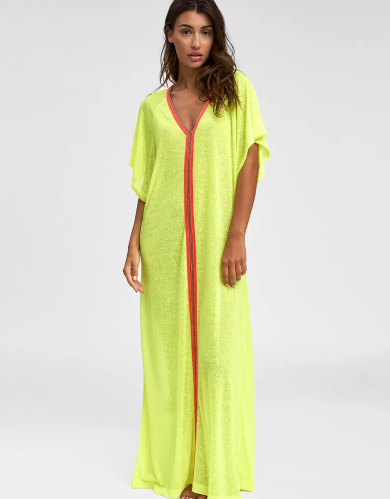 Inca Abaya Dress - Lemon