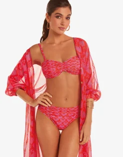 Indian Ruched Bandeau Bikini Set