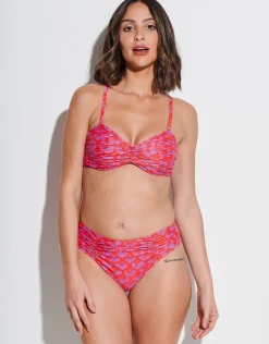Indian Ruched Bandeau Bikini Set