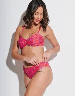 Indian Ruched Bandeau Bikini Set