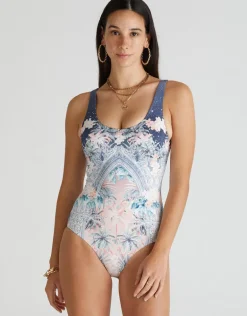 Indianic Michelle DD/E Cup One Piece Swimsuit - Floral